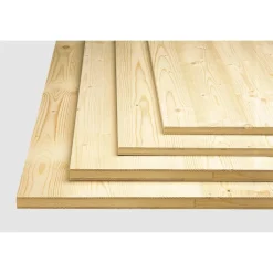 3-Schicht-Platte Tanne/Fichte unbehandelt 1200 x 500 x 19 mm