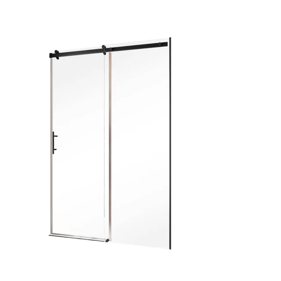 Schiebetür 'Alexa Style 2.0' mattschwarz 120 x 200 cm