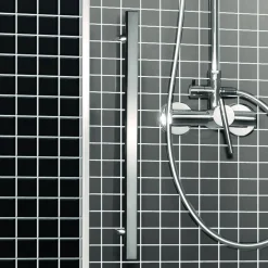 Schiebetür 'Beta' für Seitenwand links 140 x 190 cm chrom