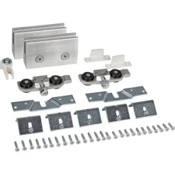 Schiebetürbeschlagset Aluminium 16-tlg.
