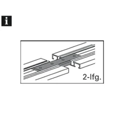 Schienenverbinder für Vorhangschiene 2-läufig weiß