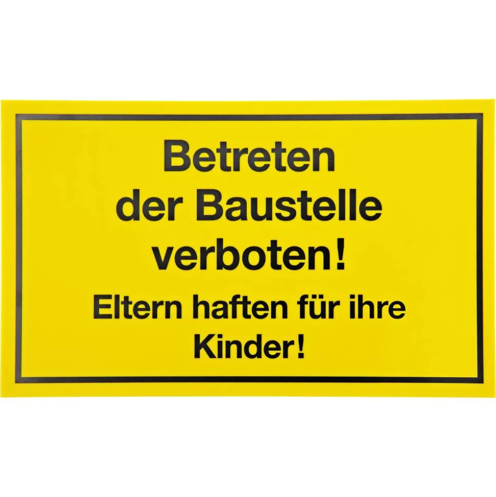 Schild 'Betreten der Baustelle verboten!' 15 x 25 cm