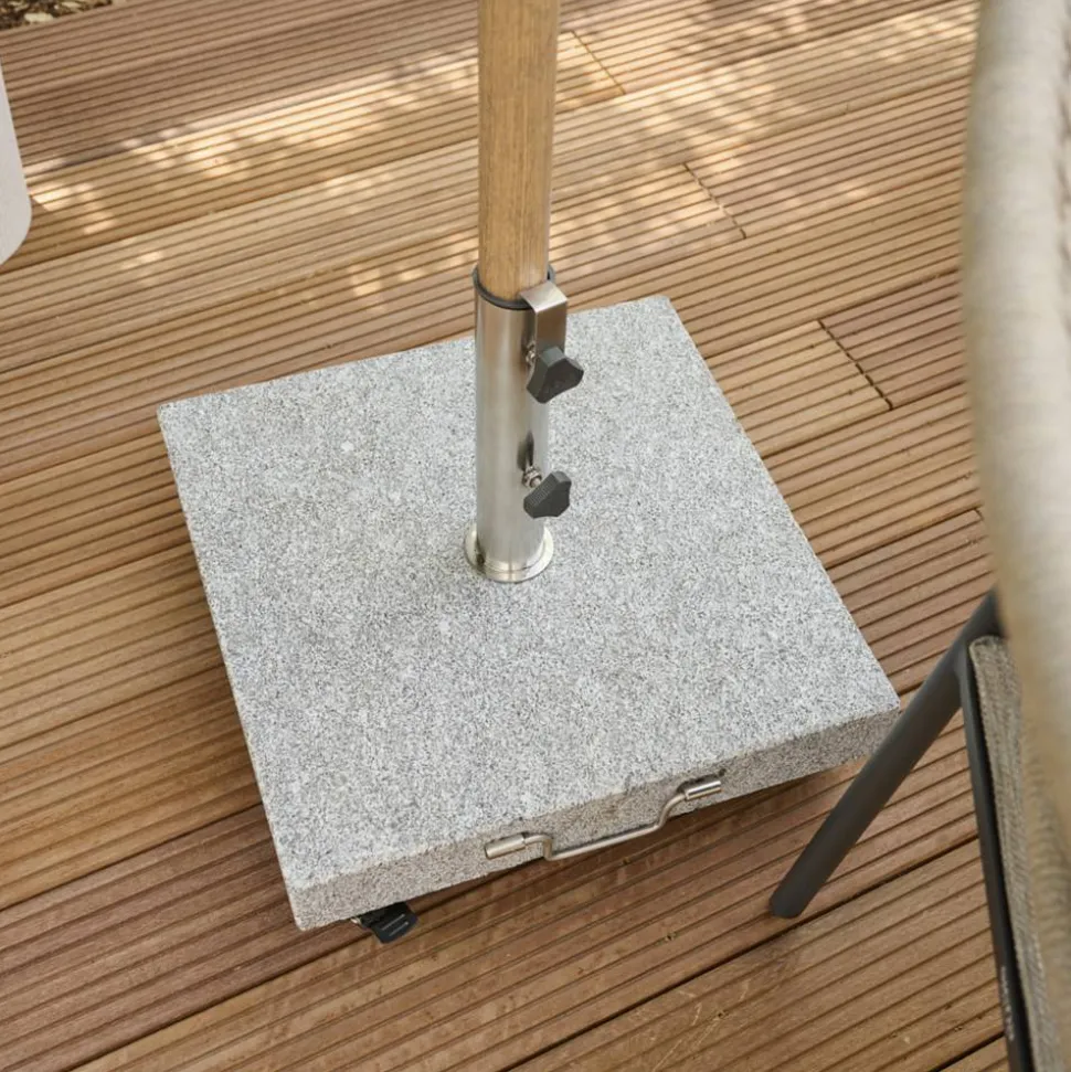Schirmständer 'Ennio' für Schirmmast mit Ø 25 - 48 mm Granit 45 x 45 x 5,1 cm