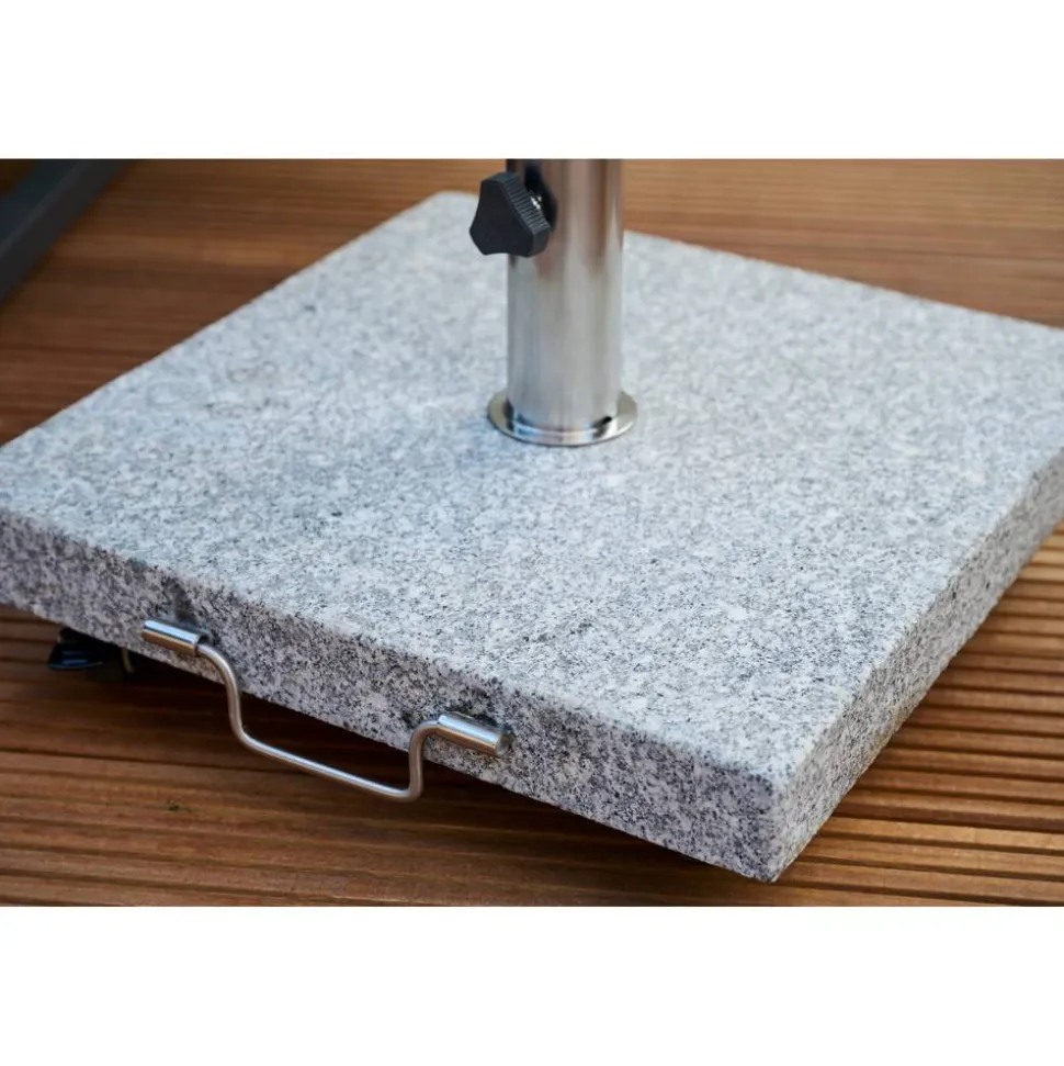 Schirmständer 'Ennio' für Schirmmast mit Ø 25 - 48 mm Granit 45 x 45 x 5,1 cm