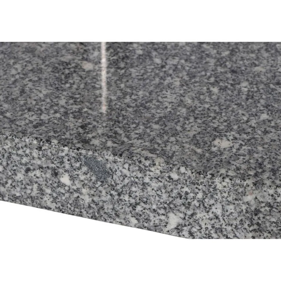 Schirmständer für Schirmmast mit Ø 25 - 48 mm Granit/Edelstahl 50 x 50 x 9 cm