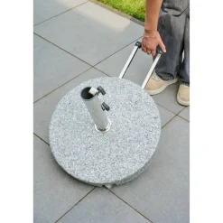 Schirmständer für Schirmmast mit Ø 25 - 48 mm Granit 50 x 50 x 7,5 cm