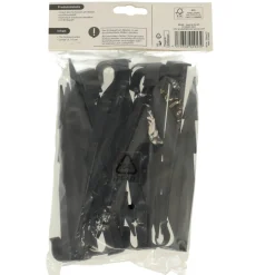 Schlauchhalter mit Erdspieß schwarz 15-teilig
