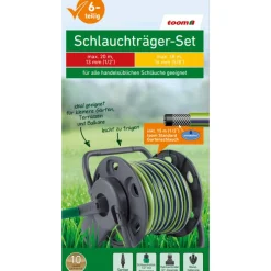 Schlauchträger-Set 6-teilig anthrazit, grün 15 m Schlauchkapazität