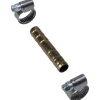 Schlauchverbinder Messing blank 3/8", mit 2 Schellen Ø 10-16 mm