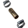 Schlauchverbinder Messing blank 3/4", mit 2 Schellen Ø 16-25 mm