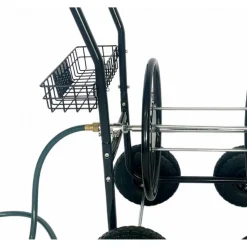 Schlauchwagen 'Rota WMSK006' Metall schwarz 58 x 95 x 63 cm