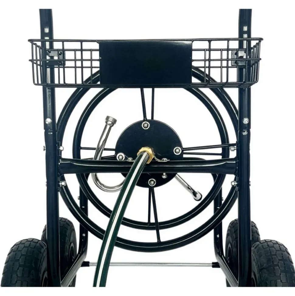 Schlauchwagen 'Rota WMSK006' Metall schwarz 58 x 95 x 63 cm
