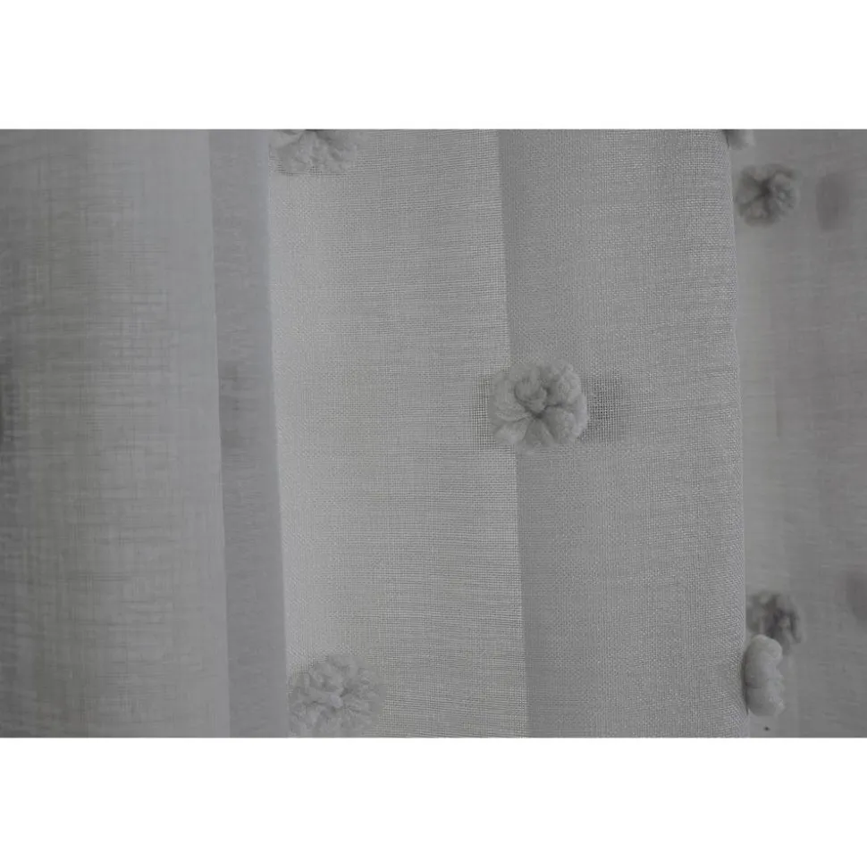 Schlaufenbandschal 'Fluffy Dots' grau 140 x 255 cm