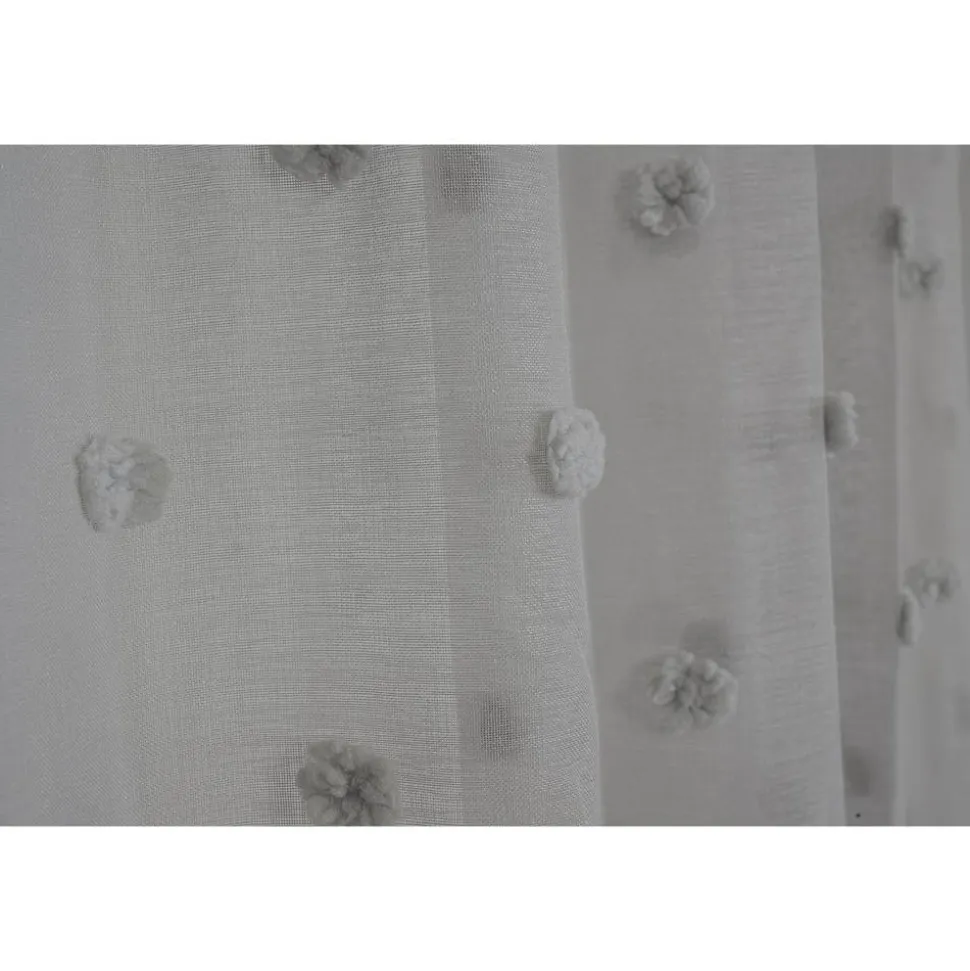 Schlaufenbandschal 'Fluffy Dots' grau 140 x 255 cm