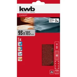 Schleifstreifen 'Quick-Stick' 93 x 185 mm K80 5 Stück