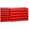 Schlitzpaneele-Set rot mit 48 Sichtboxen 120 x 60 x 20 cm