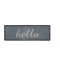 Schmutzfangmatte 'Hello' grau 25 x 75 cm
