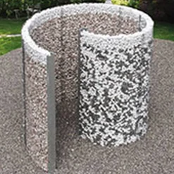 Schneckendusche/Umkleide silbern Gabione 230 x 180 x 210 cm