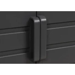 Schrank 'Sierra' Aluminium, Teakholz schwarz 100 x 70 x 56 cm