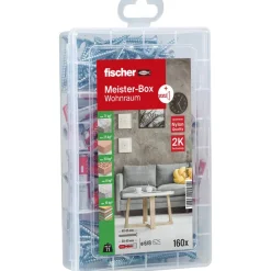 Schrauben-, Dübel- und Haken-Set 'Meisterbox DuoPower+' 160-teilig