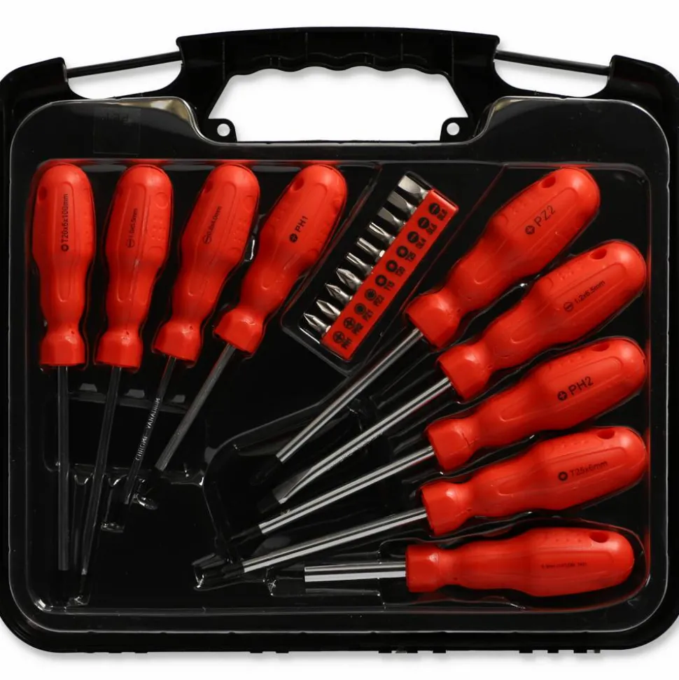 Schraubendreher-Set SL/PH/PZ/Torx, 19-teilig