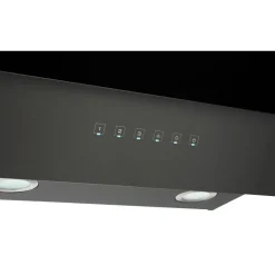 Schräghaube 'CH66060BSGA' Metall/Glas schwarz 60 cm