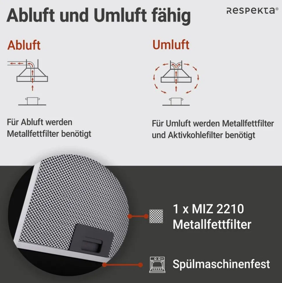 Schräghaube 'CH22020IXB' Edelstahl 60 cm