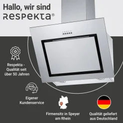 Schräghaube 'CH22020IXB' Edelstahl 60 cm