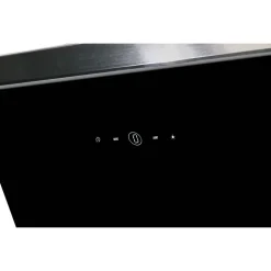 Schräghaube 'CH89090S' Metall/Glas schwarz 90 cm