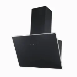Schräghaube 'CH112060S' Metall/Glas schwarz 50 cm