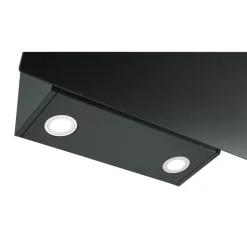 Schräghaube 'CH55060SA++' Metall/Glas schwarz 60 cm
