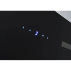 Schräghaube 'CH69060SA+' Metall/Glas schwarz 60 cm