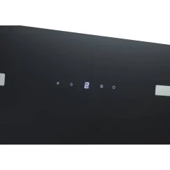 Schräghaube 'CH69060SA+' Metall/Glas schwarz 60 cm