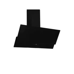 Schräghaube 'CH66038-90SAM' Metall/Glas schwarz 90 cm