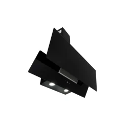 Schräghaube 'CH66038-90SAM' Metall/Glas schwarz 90 cm