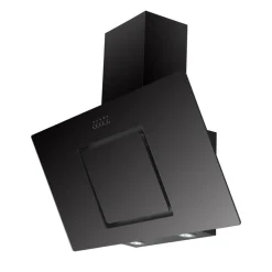 Schräghaube 'CH22010/90SBZ' Metall/Glas schwarz 90 cm