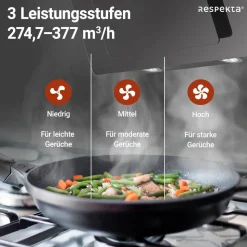Schräghaube 'CH21060SBZ' Metall/Glas schwarz 60 cm