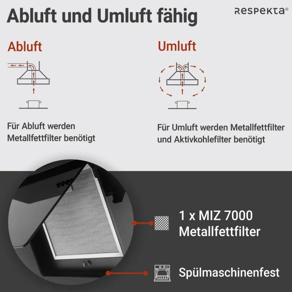Schräghaube 'CH21060SBZ' Metall/Glas schwarz 60 cm