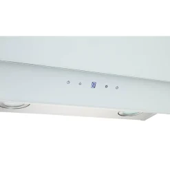 Schräghaube 'CH77090WA' Metall/Glas weiß 90 cm