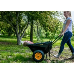 Schubkarre 'Cub Cart' schwarz Stahl / Kunststoff 127 x 71 x 74 198 Liter