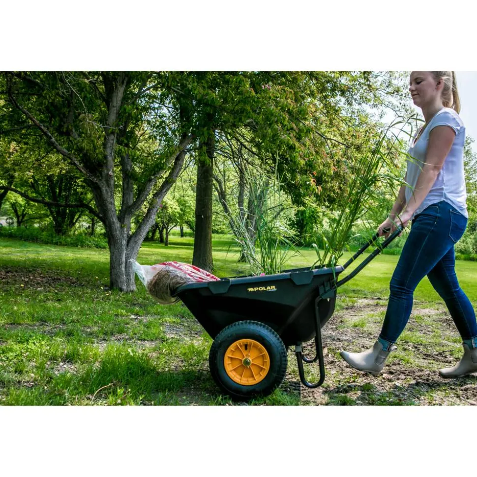 Schubkarre 'Cub Cart' schwarz Stahl / Kunststoff 127 x 71 x 74 198 Liter