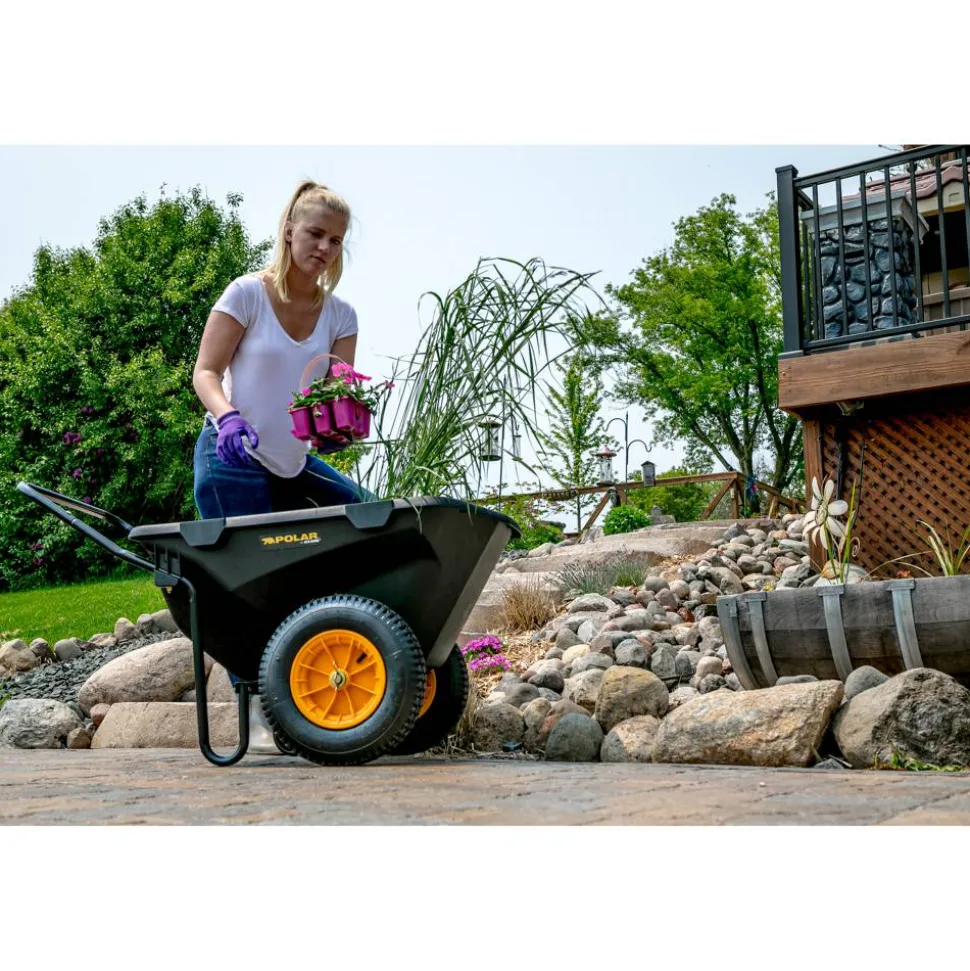 Schubkarre 'Cub Cart' schwarz Stahl / Kunststoff 127 x 71 x 74 198 Liter