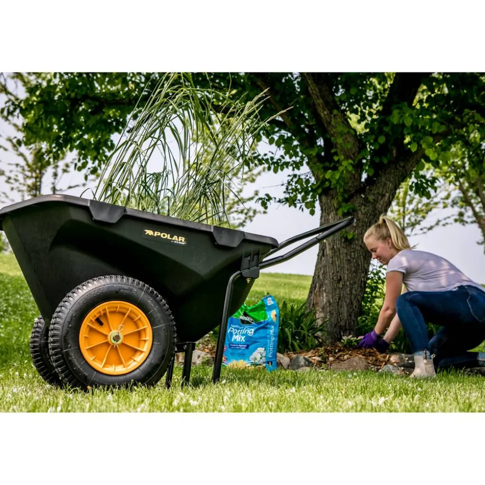 Schubkarre 'Cub Cart' schwarz Stahl / Kunststoff 127 x 71 x 74 198 Liter
