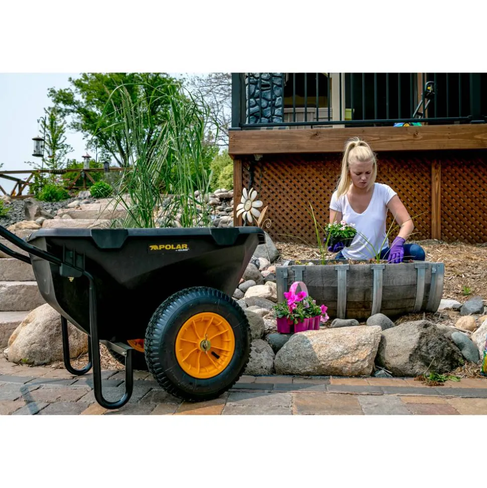 Schubkarre 'Cub Cart' schwarz Stahl / Kunststoff 127 x 71 x 74 198 Liter