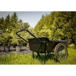 Schubkarre 'Premium' Kunststoff / Metall schwarz 165 x 74 x 74 cm 283 l