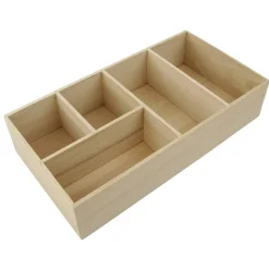 Schubladen-Box aus Buchenholz, 17 x 7 x 32 cm