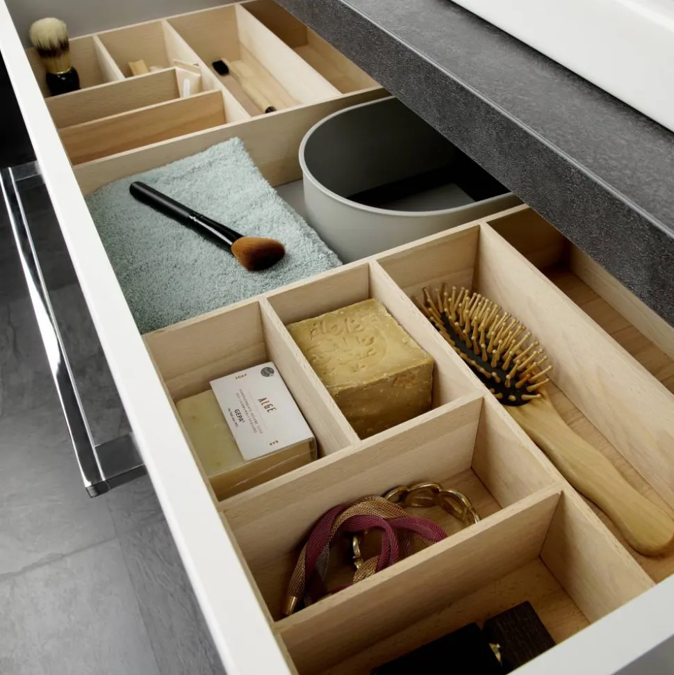 Schubladen-Box aus Buchenholz, 26 x 7 x 32 cm