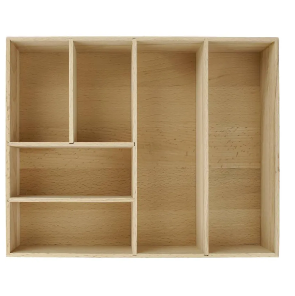 Schubladen-Box aus Buchenholz, 26 x 7 x 32 cm