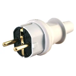 Schukostecker IP44 Knickschutz weiß