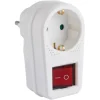 Schutzkontakt Adapterstecker mit Schalter
